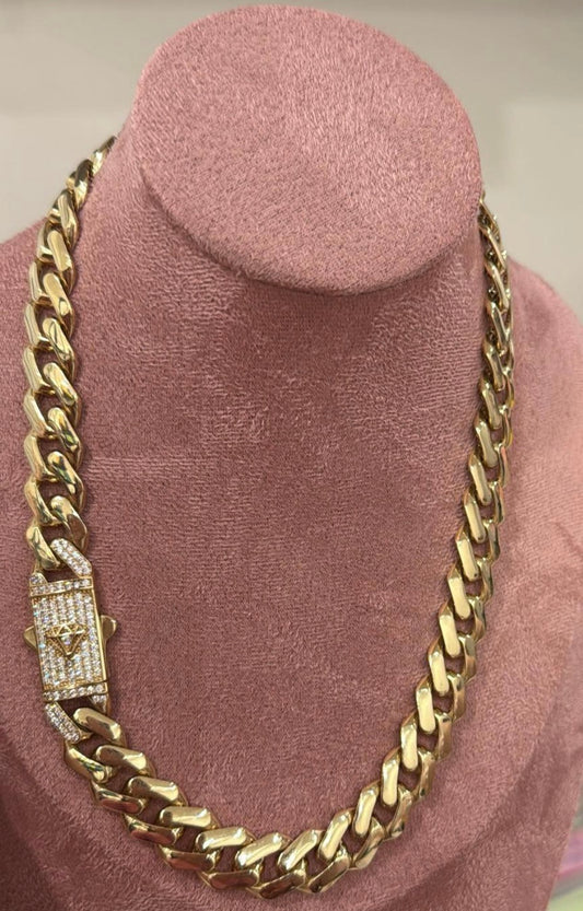 14k gold necklace 13.5mm 20”